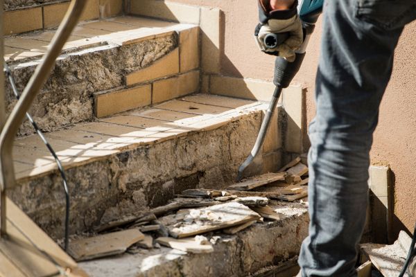 Concrete Stair Demolition in Provo